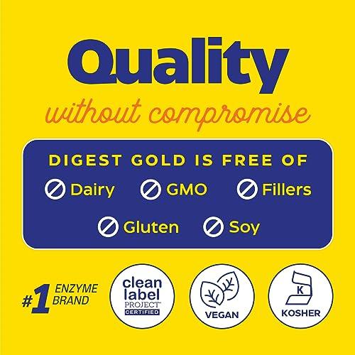 Enzymedica Enzymedica Digest Gold + ATPro Maximum Strength Digestive Enzymes | Prevents Bloating Gas & Indigestion, Natural Digestion Support, Multi Enzyme Amylase, Protease, Lipase & Lactase, 90 Capsules