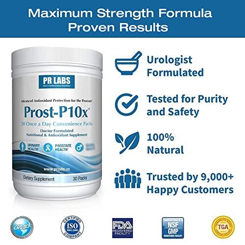 Prost-P10x Prost-P10x Advanced Prostate Health Supplement for Men, 10 Natural Ingredients, Saw Palmetto, Beta Sitosterol, Reduce Bathroom Trips & Urgency - 2 Month Supply
