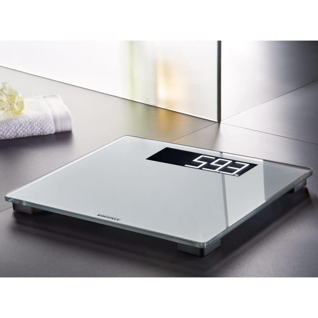 Soehnle Soehnle Digital Scale Style Sense Comfort 600, Extra Large Bathroom Digital Scales, White Weighing Scales, Safety Glass Weight Scales for Body Weight, Weighing in kg, lb and st, Capacity to 200 Kg