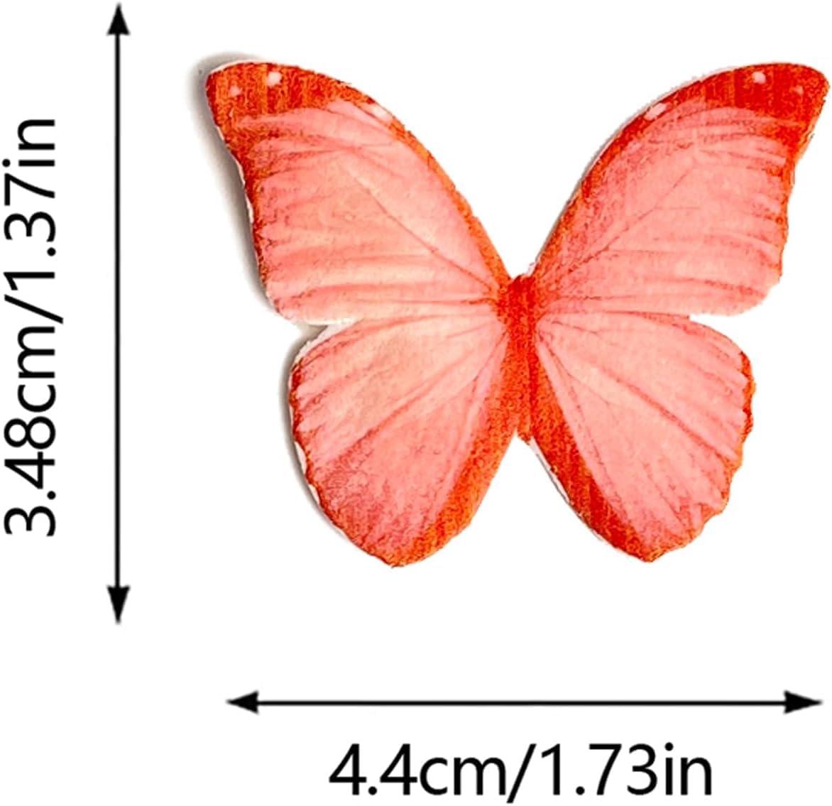 YOcity YOcity Butterfly Cupcake Toppers 48Pcs Edible Butterfly Cake Decorations Edible Butterflies for Cake Decorating Wafer Paper Butterflies For Wedding Birthday Anniversary Themed Party (Mix Color)