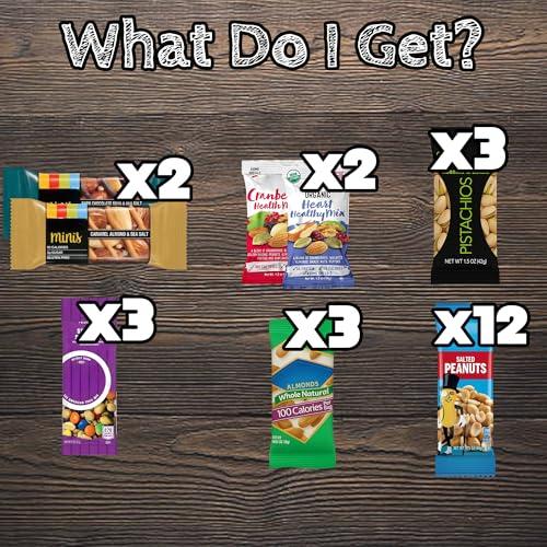 STUFF YOUR SACK Nuts Snack Packs/Healthy Snacks Variety Pack - 25 Count