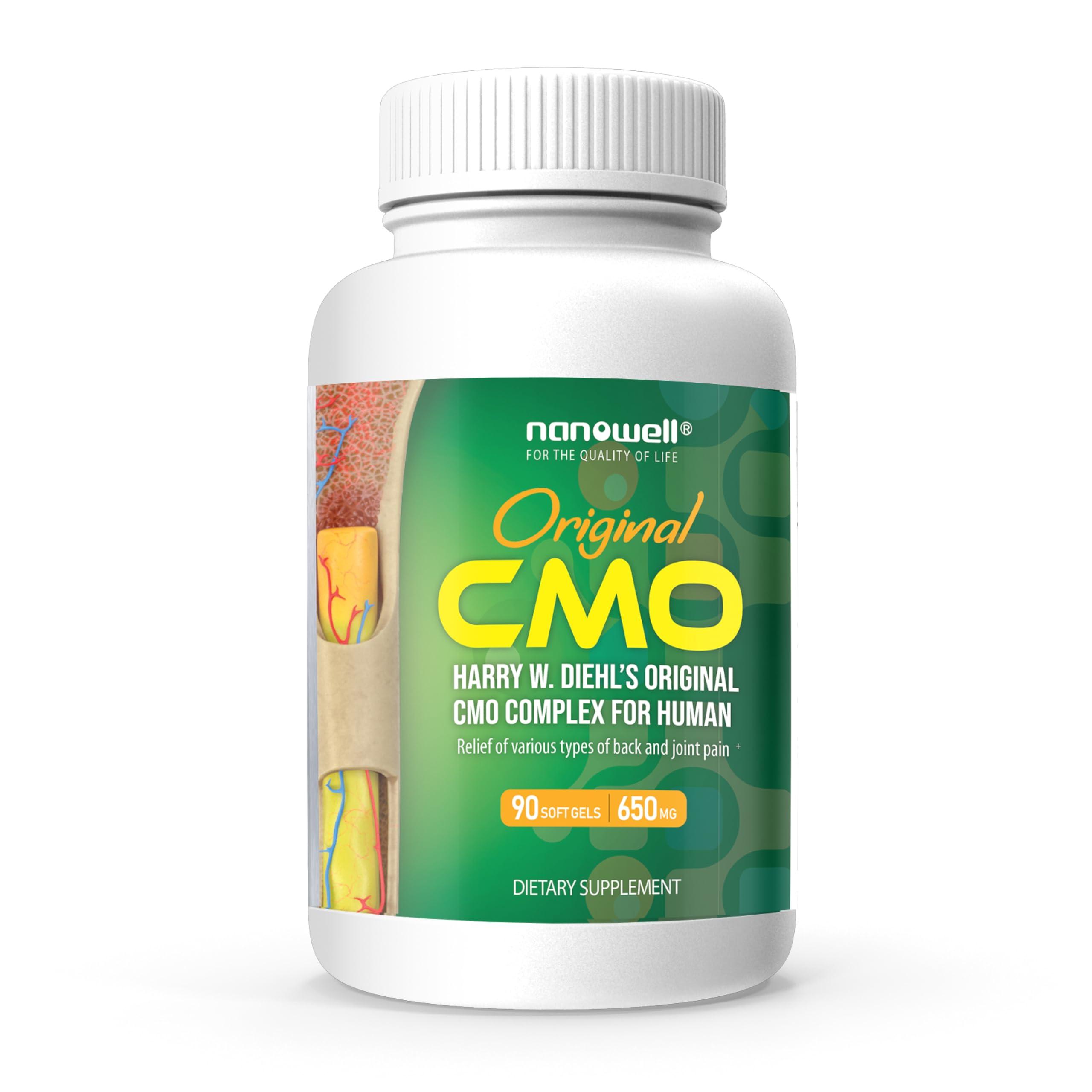NANOWELL NANOWELL CMO (Cetyl Myristoleate) 650mg 90 Softgels - Joint Health Supplement, Support Back & Joint Pain, Cetyl Myristoleate, Cetylated Fatty Acids (90 Count)