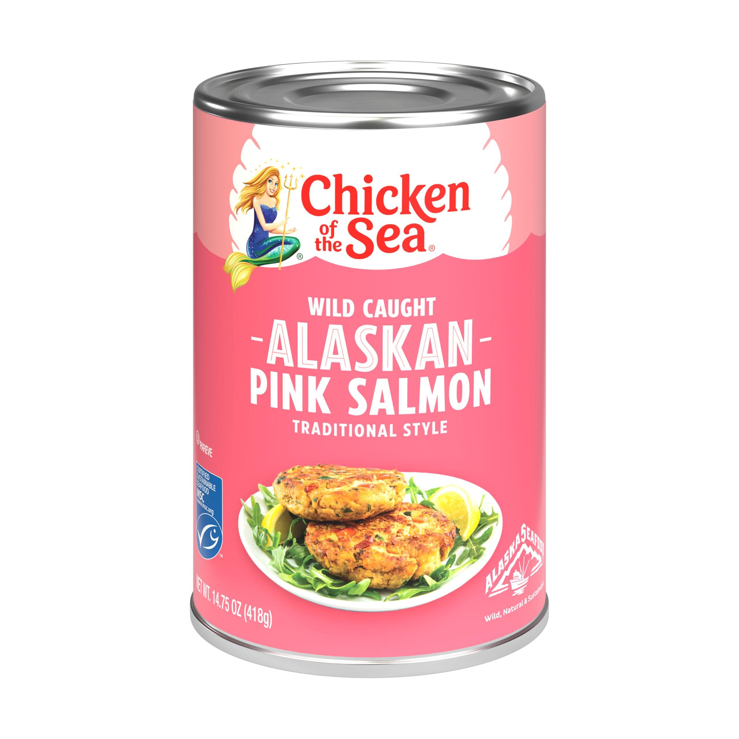 Chicken of the Sea Chicken of the Sea Alaskan Pink Salmon, 14.75 Ounce Can (Pack of 1), Wild Caught Canned Salmon, Traditional Style