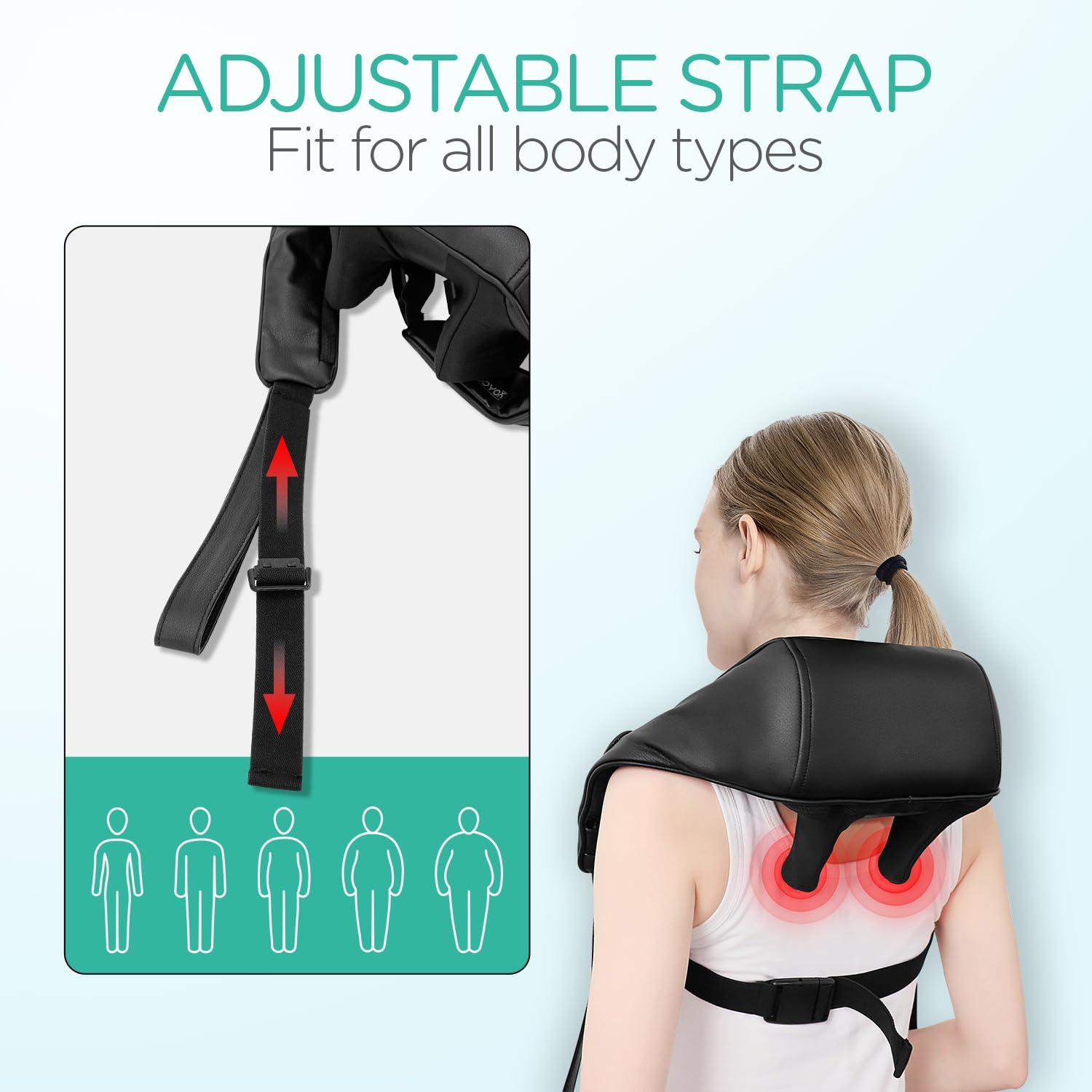 VOYOR-HEALTH VOYOR-HEALTH Neck Massager with Heat, Electric Shiatsu Shoulder Massager for Pain Relief, Cordless Deep Tissue 4D Kneading Massage for Neck, Traps, Back and Leg, Gifts for Men Women Dad Mom PJ101