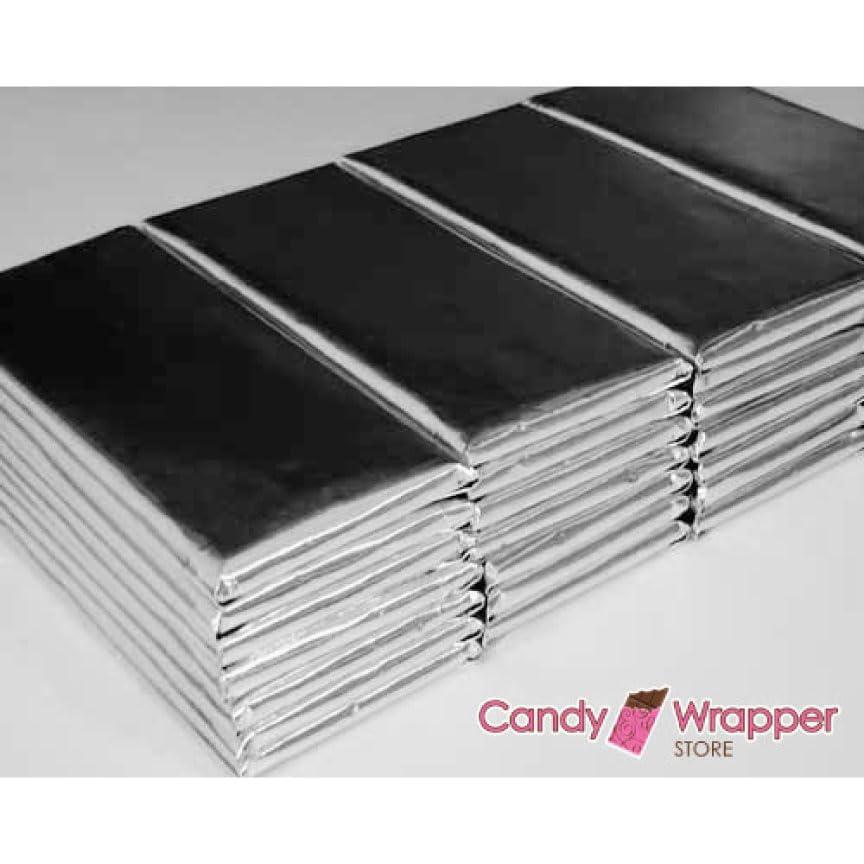 Candy Wrapper Store Tiff Blue Shiny Candy Bar Wrapper Foil Sheets for over wrapping chocolate bars - 40 Sheets