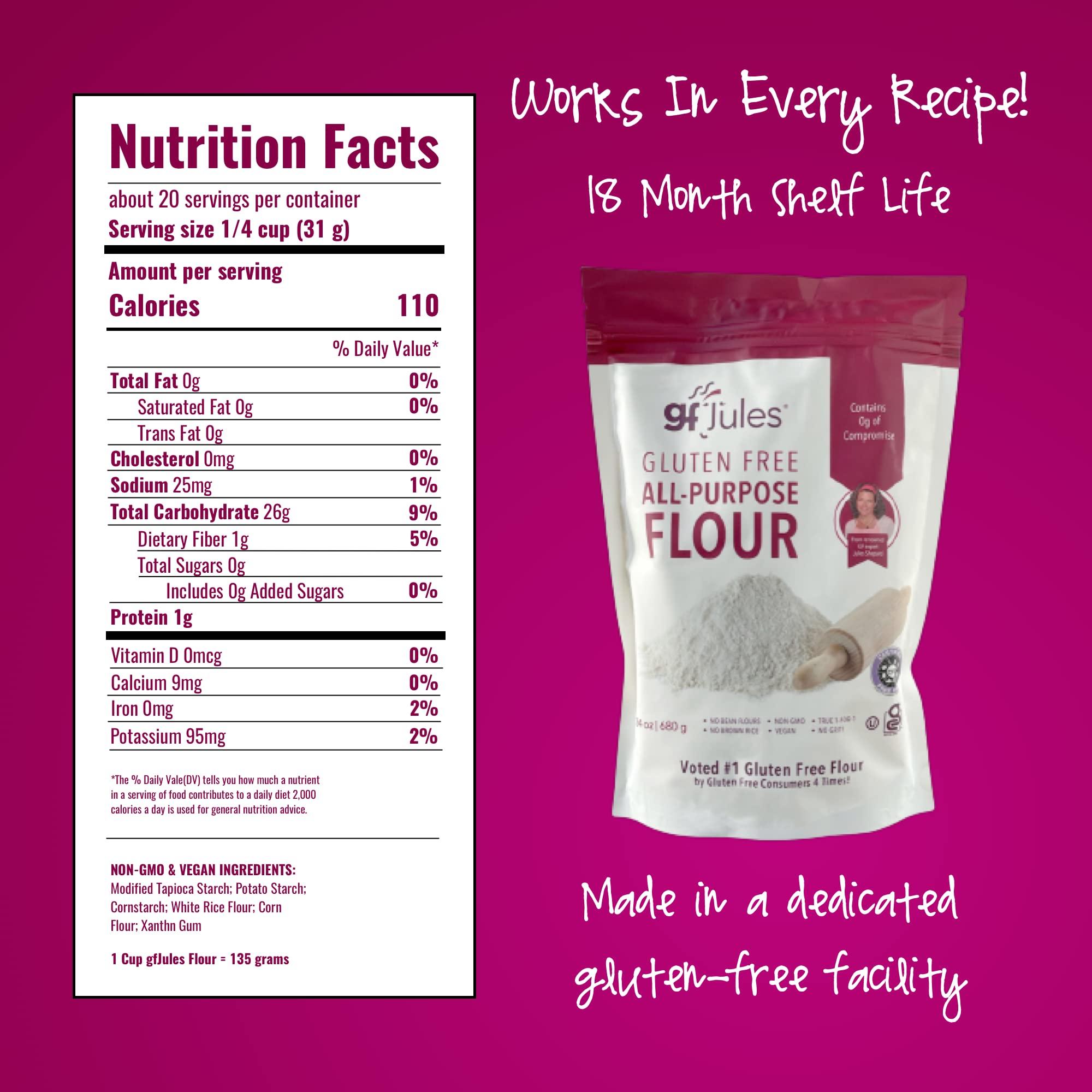 gfJules gfJules Certified Gluten Free All Purpose Flour and Bread Mix | No Grit, Non-GMO, Vegan & Kosher | Cup for Cup Baking Alternative to Regular Flour | Voted #1 by Gluten Free & Celiac Consumers