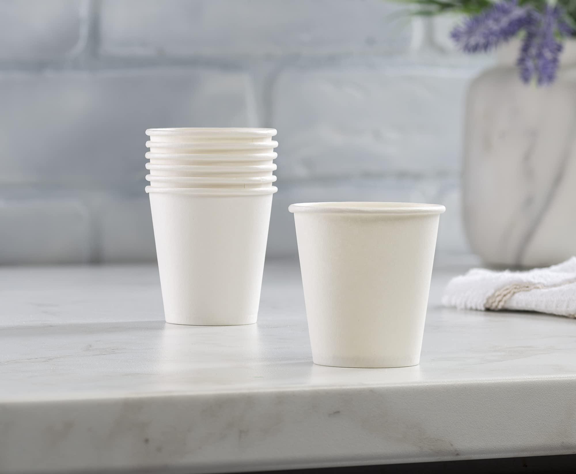 Prestee Prestee 500 Pack 3oz Paper Cups - Disposable Paper Cups, Paper Coffee Cups for Espresso Hot Cups, Disposable Mini Bathroom Cups, Disposable Mouthwash Cups, Small Snack Cups for Water, 3 oz Paper Cups