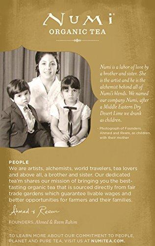 Numi Numi Organic Tea Dry Desert Lime, 18 Count Box of Tea Bags, Herbal Teasan