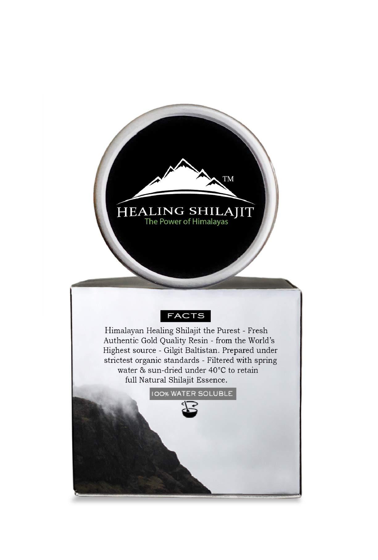 Himalayan Healing Shalajeet 10 Grams of Real Shilajit - Asphaltum - Purified Mineral Pitch - The Purest, Strongest Resin Ship Straight from 16,000 Feet to You - 10-Grams