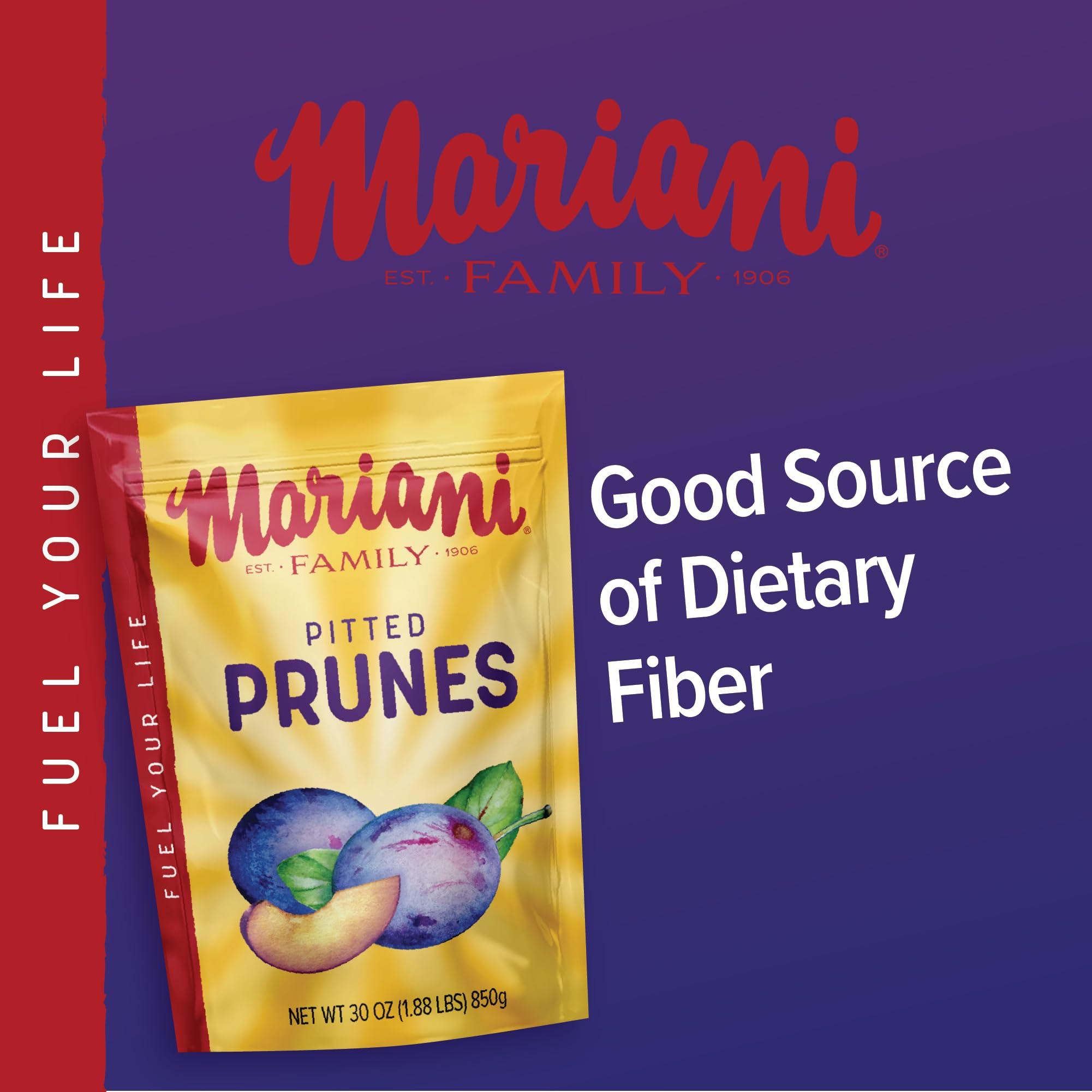 Mariani Premium Mariani Pitted Dried Prunes, No Sugar Added, 30 Ounces (Pack of 1) - Resealable Bag