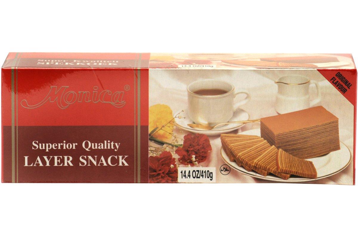 Snack Monica Lapis Legit (Spekkoek) - 14.4oz (Pack of 1)
