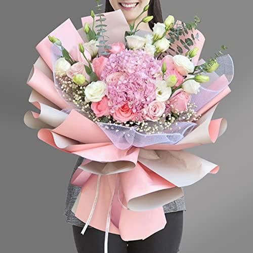 Generic Korean Wrapping Paper,Floral Wrapping Paper,Bouquet Wrapping Paper,Solid Color Waterproof Flower Wrapping Paper Roll,22.8in x 32.8ft,Black