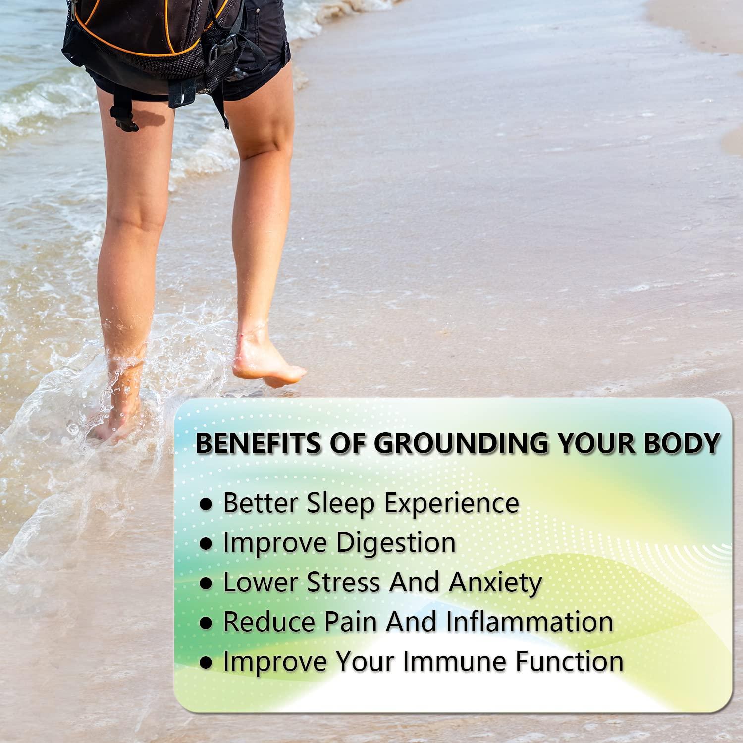 TINGMHUA Grounding Mat for Bed, Grounding Mattress Cover Pad Grounding Sheets with Grounding Products Kit for Improving Sleeping, Relieve Pain (54 x 71 Inch)