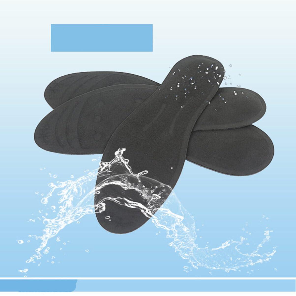 Healifty Liquid Massaging Orthotic Shoe Insoles - Shock Absorbing Gel Shoes Inserts - Foot and Arch Support - Glycerin Filled - Foot Massage for Plantar (XS Size)