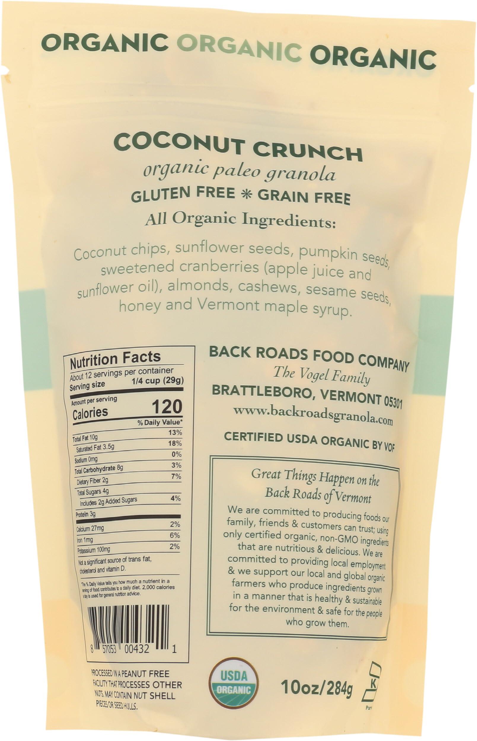 Back Roads BACK ROADS Organic Coconut Crunch Granola, 10 OZ