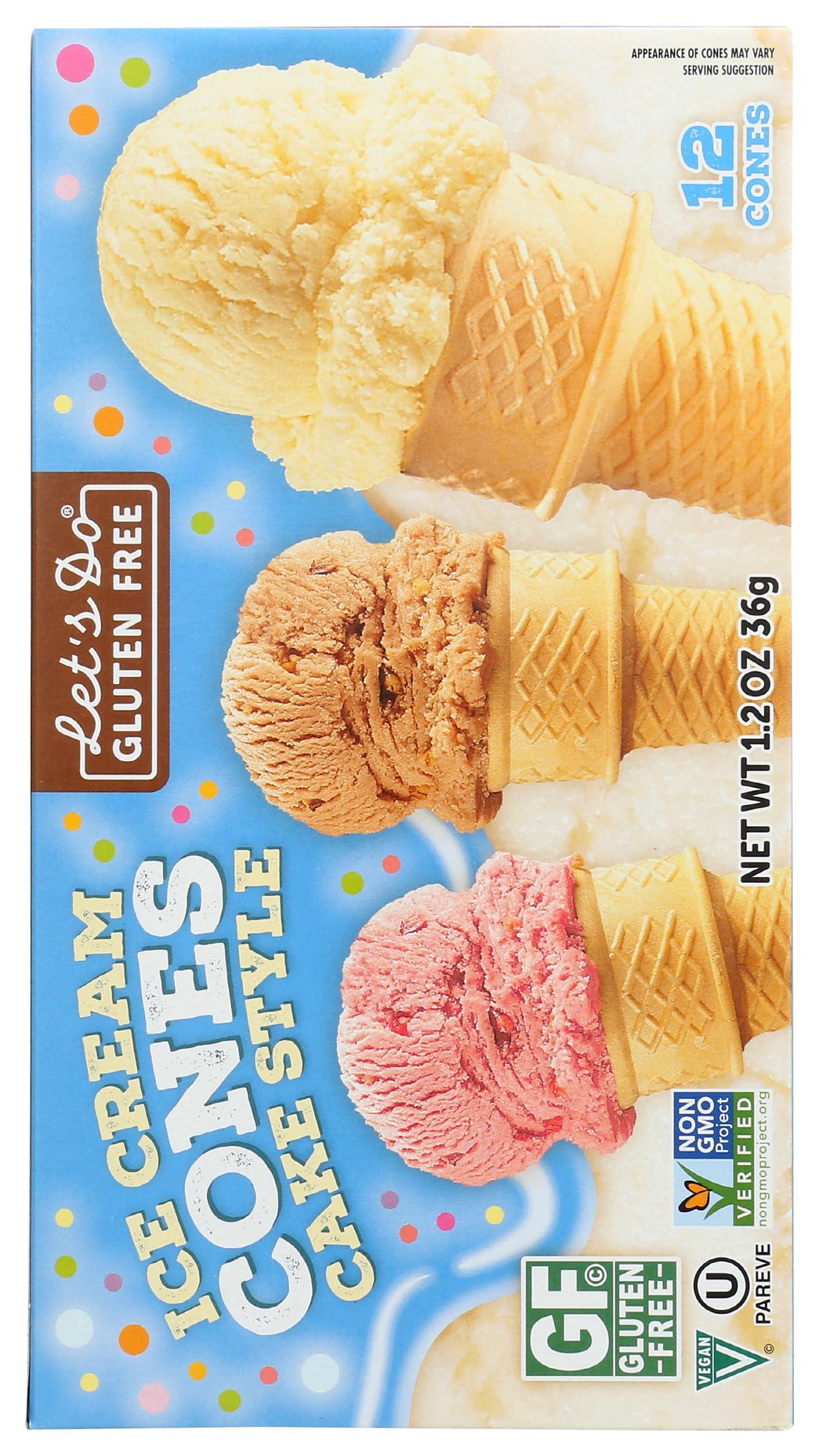 Lets Do Gluten Free Let\'s Do Gluten Free Cake Style Ice Cream Cones, 1.2 Ounces (Pack Of 6)