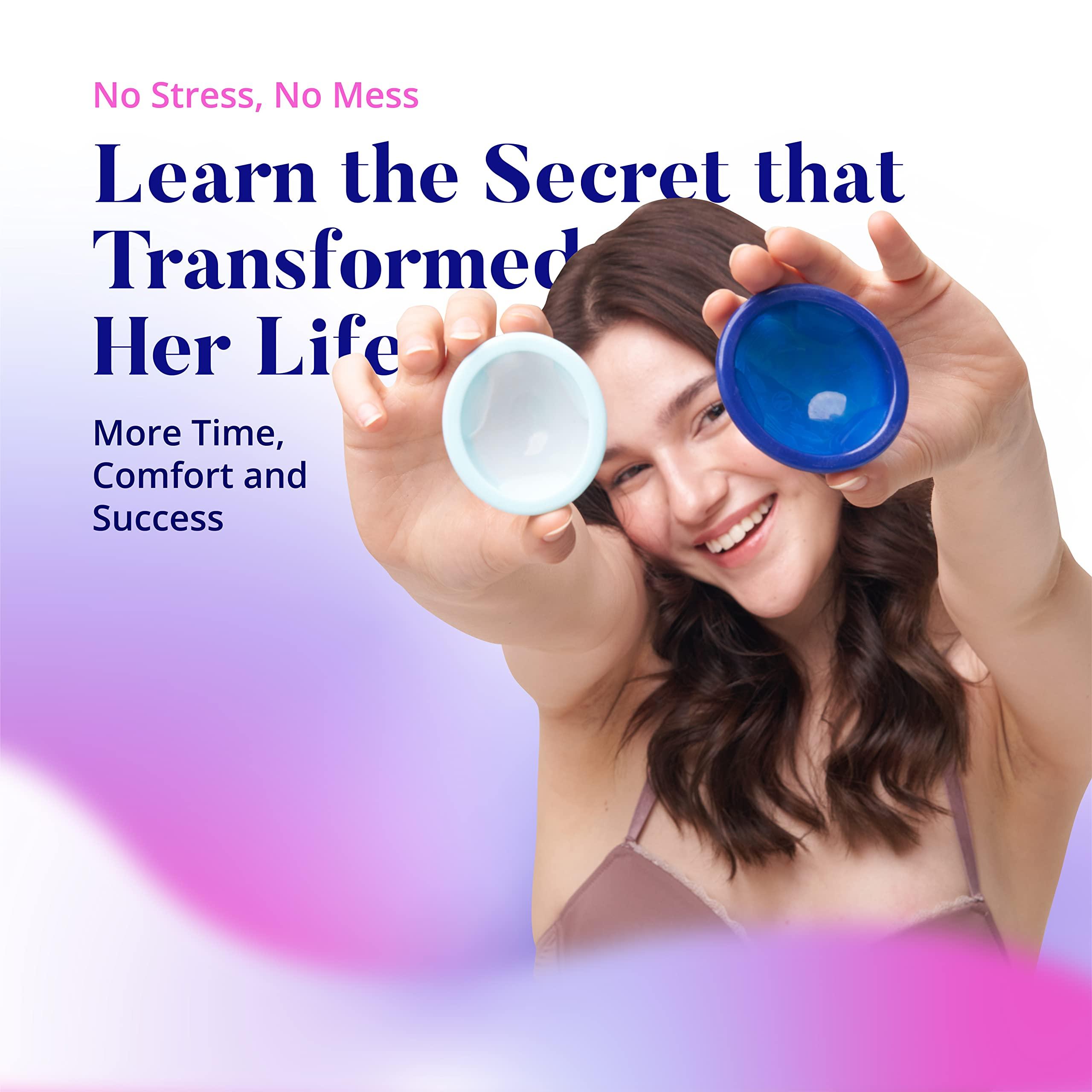 HeyHera HeyHera Menstrual Disc Reusable, Silicone Menstrual Disc, Comfortable Period Disc, Easy to Use & Extract, Simple to Clean Reusable Menstrual Disc (Regular)