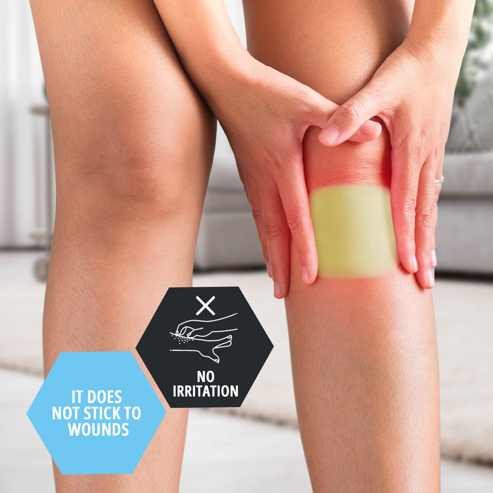 MED PRIDE MED PRIDE Hydrocolloid Dressing 4x4 Sterile Adhesive Pads, 10 Pack, Absorbent Ulcer Bandages for Wounds, Blisters, Burns, Multiple Day Use