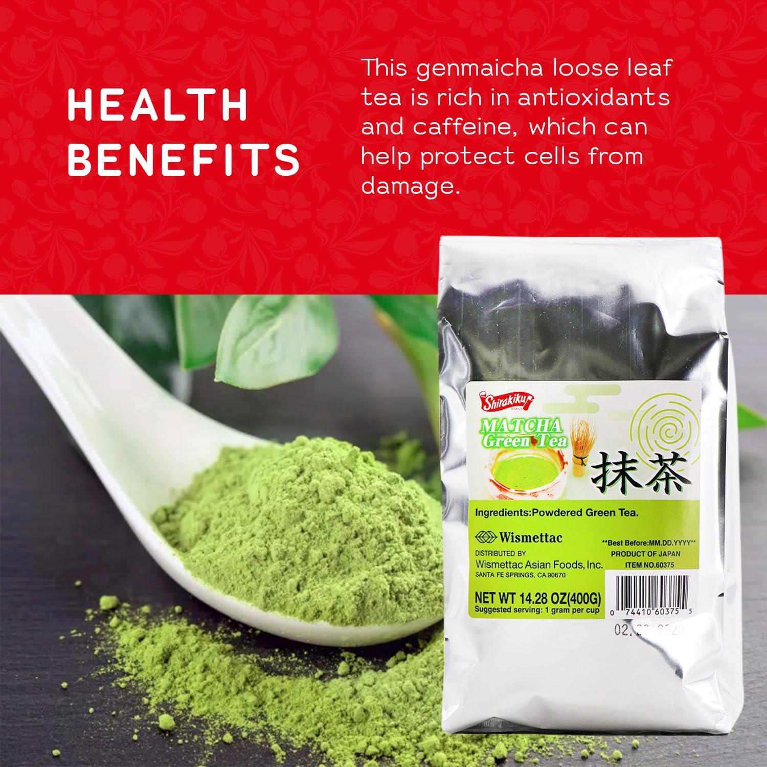 SHIRAKIKU BRAND SHIRAKIKU Matcha Green Tea Powder | Authentic Japanese Matcha for Traditional Teas | Prefect for Asain Lattes, Smoothies, Baked Goods | 14.28 OZ Pack of 1