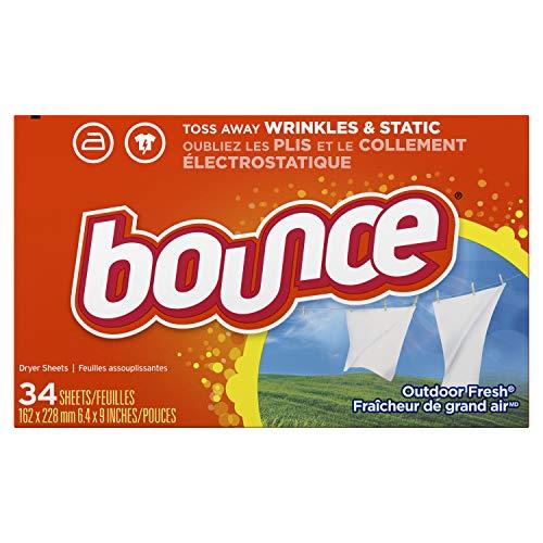 Bounce Bounce Fabric Softener Dryer Sheets, Outdoor Fresh Scent, 34 Count
