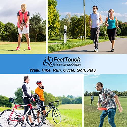 FEETTOUCH (230+lbs)FeetTouch Strong Arch Support Orthotics for Metatarsalgia Morton\'s Neuroma,Ball of Foot Pain Relief Inserts Plantar Fasciitis Flat Feet with Poron Heel Cushion