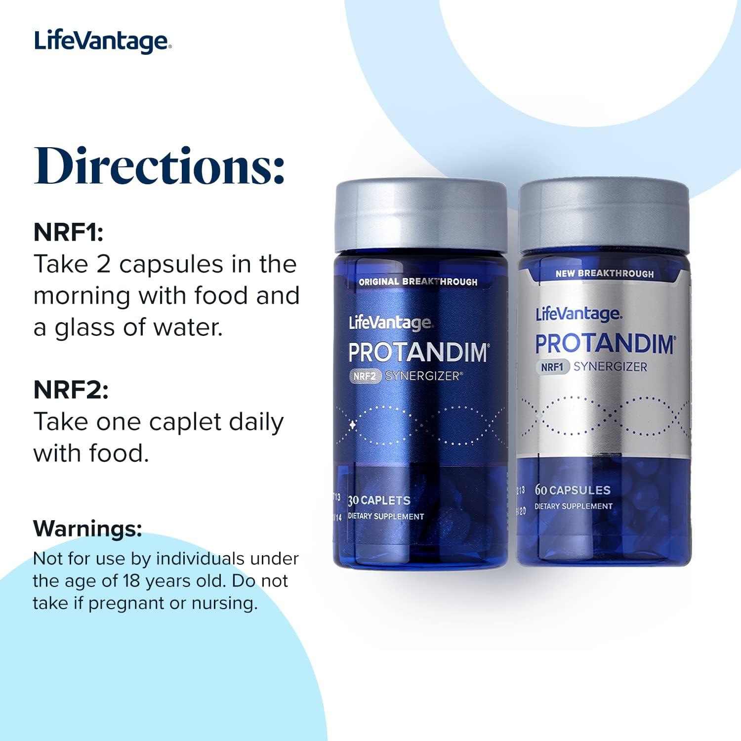 LifeVantage LifeVantage - Protandim Dual Synergizer - NRF1 Synergizer (60 Caps) + NRF2 Synergizer (30 Caps) - Mitochondrial and NRF2 Activator Supplement