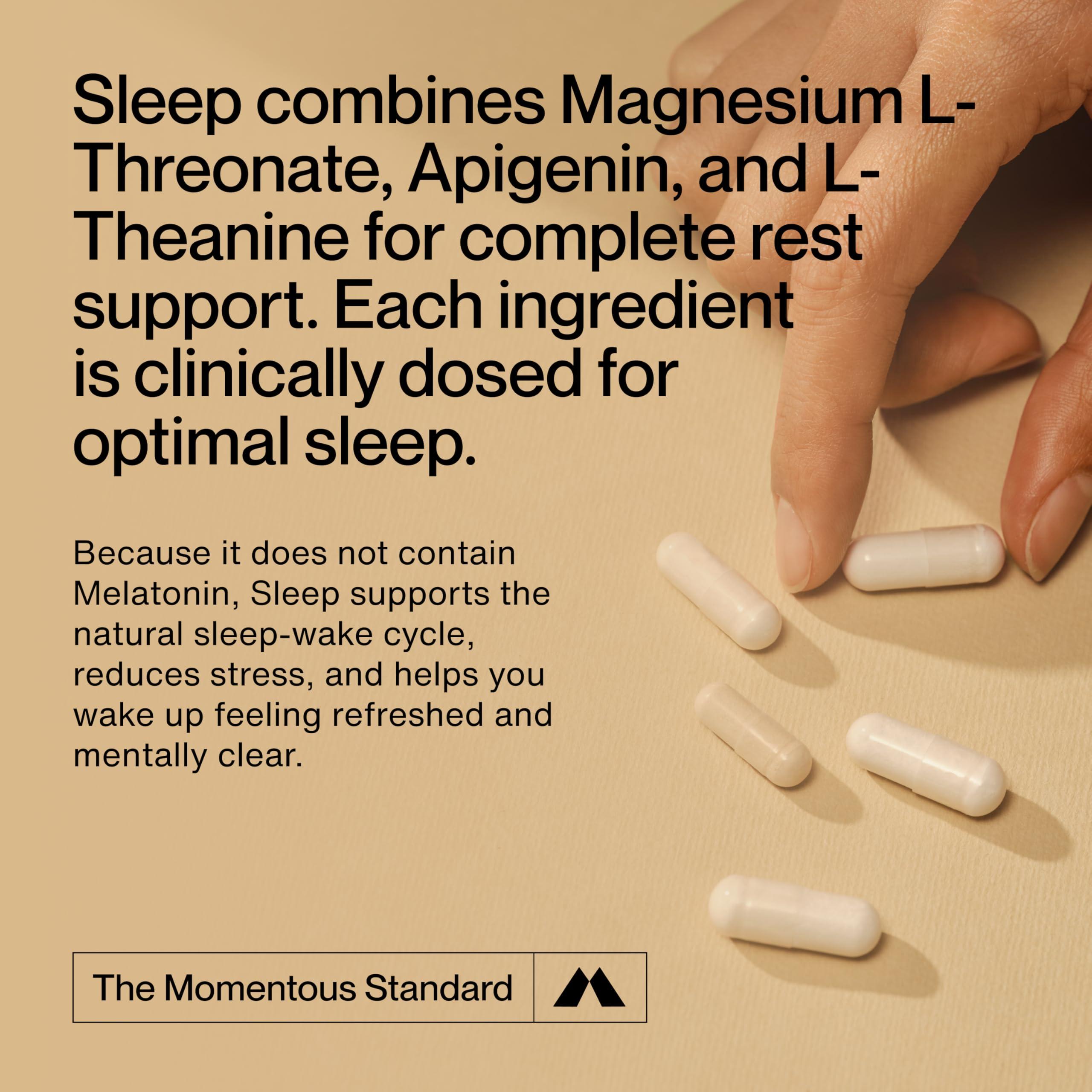 Momentous Momentous Sleep Pack Magnesium L-Threonate, Apigenin & L-Theanine, 30 Servings