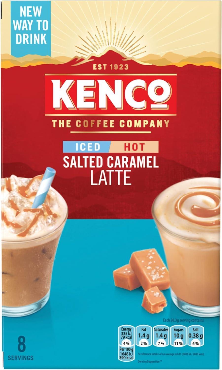 Kenco Kenco Instant Coffee Sachets Pick Any 6 packs from 9 Blend Inc: Almond Latte, Vanilla Latte, Oat Latte, Baileys Latte, Cappuccino, Flat White, ICED HOT salted Caramel Latte Etc.