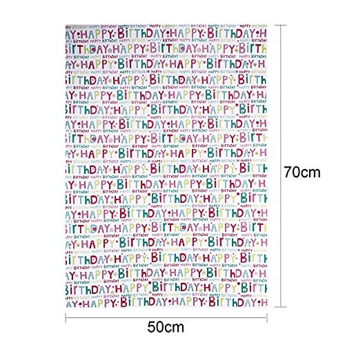 PENINSULA LOVE 10 Sheets Happy Birthday Gift Wrapping Paper for Kids boys Girls Cute Cartoon Design Birthday Present Wrap Paper 20x28 inches Recyclable Gift Wrapping Paper Sheets Paper Colorful Birthday Wrap Design