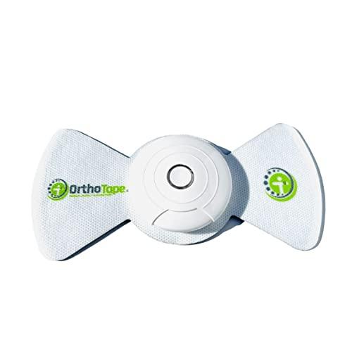 OrthoTape TENS & PMS Tens Unit Machine Therapy | Bluetooth APP Controlled | Back Pain Knee Pain Muscle Recovery - OrthoTape (Black |SM9187-SBK|)