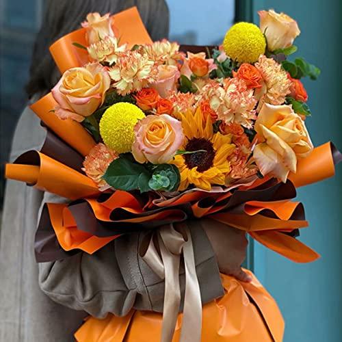 Generic Korean Wrapping Paper,Floral Wrapping Paper,Bouquet Wrapping Paper,Solid Color Waterproof Flower Wrapping Paper Roll,22.8in x 32.8ft,Black