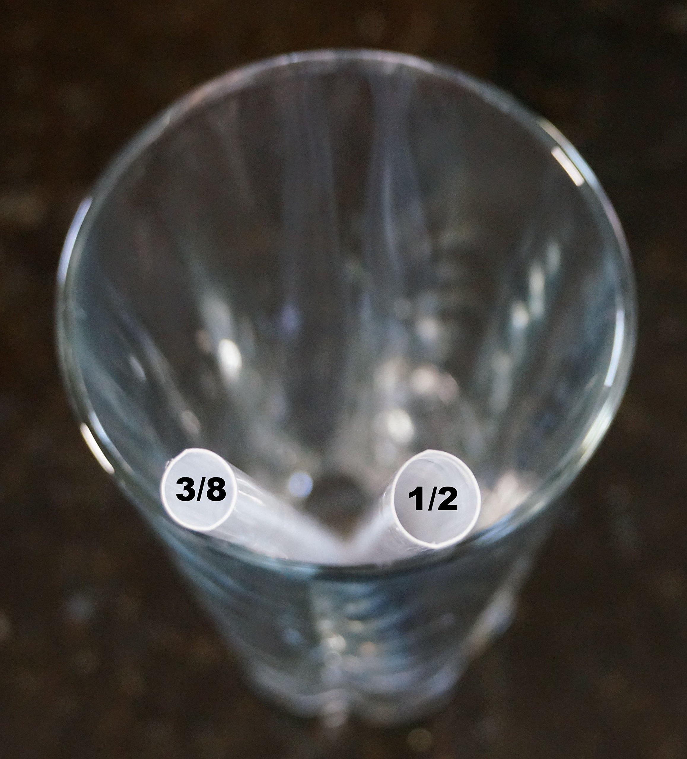 SparklingClearStraws.com 100 3/8" Wide Smoothie and Bubble Tea Fat Straws - Sparkling Clear (3/8" Wide XL)