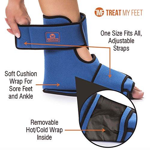 Foot & Ankle Pain Relief Hot/Cold Therapy System Foot Ice Pack Wrap