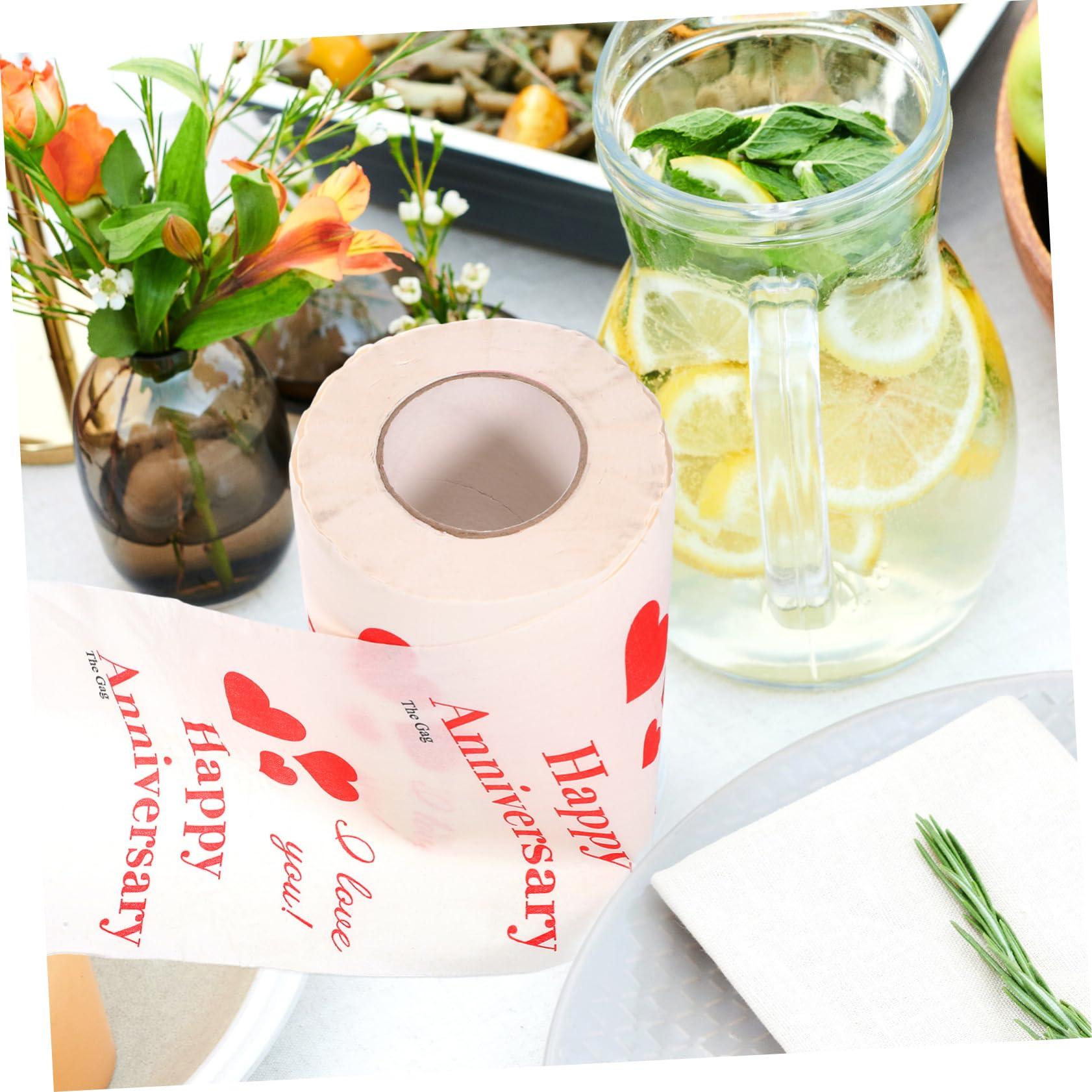 CLISPEED CLISPEED 1 Roll Valentine\'s Day Tissues Bath Towels Paper Towels Valentine\'s Day Decor Bulk Toilet Paper Valentines Day Decor Toilet Tissue Virgin Wood Pulp Paper Roll Paper Soft