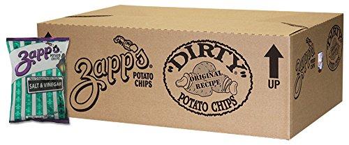 Zapp's Zapp’s New Orleans Kettle-Style Potato Chips, Salt and Vinegar – Crunchy Chips with a Bold Flavor, Great for Lunches or Snacking on the Go, 1.5 oz. Bag (Pack of 30)