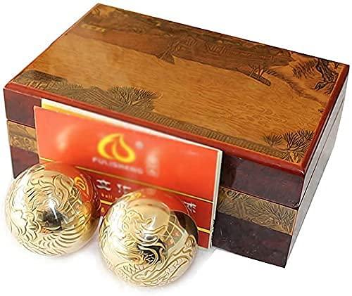 ZHANGDONG ZHANGDONG Baoding Balls Chinese Exercise Balls Stress Balls for Adults Chinese Health Exercise Stress BallsChinese Meditation BallCopper Ball Carving Dragon and Phoenix Collection with Gift B