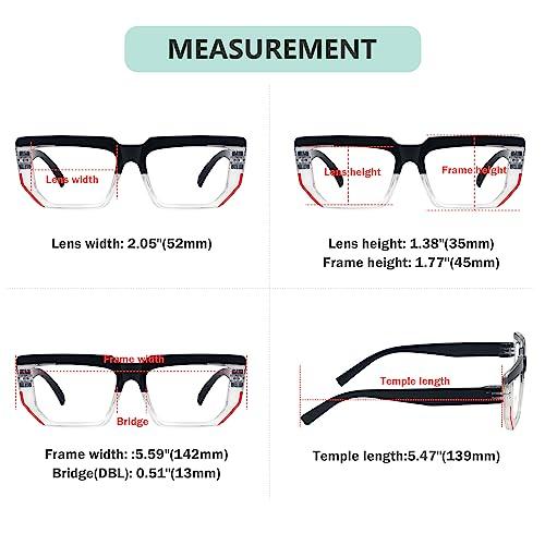 Eyekepper Eyekepper 6-Packs Metalless Design Reading Glasses for Women Screwless Hinges Readers Suitable for Wide Face(+1.25)