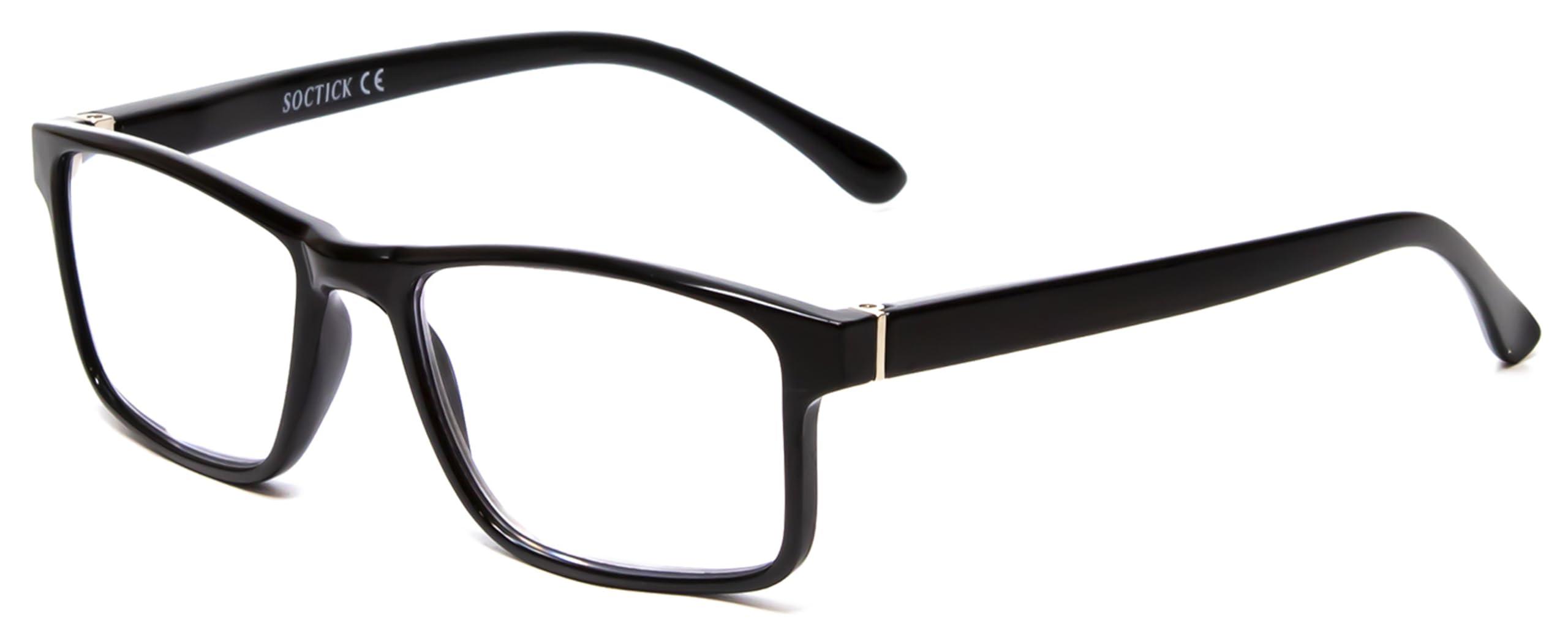 Medspex Medspex Blue Light Blocking Reading Glasses +1.75 Black Men Women Designer Computer Readers Trendy Durable Modern Eyeglass