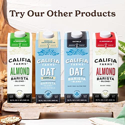 Califia Farms Califia Farms - Unsweetened Almond Barista Blend Almond Milk, 32 Oz (Pack Of 6), Shelf Stable, Dairy Free, Plant Based, Vegan, Gluten Free, Non GMO, Sugar Free, Milk Frother, Creamer