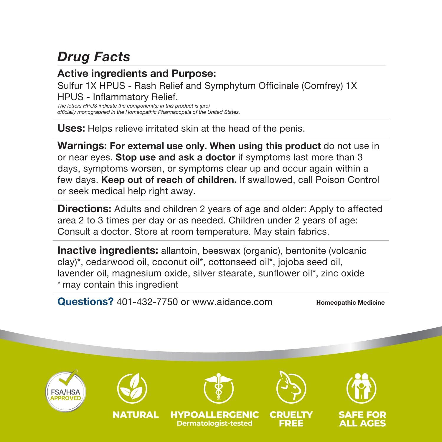 terrasil terrasil Balanitis Relief - Balanitis Treatment for Men, Natural Soothing Foreskin Ointment for Relief from Symptoms of Irritation, Itch, and Inflammation. Dermatologist Tested (.5oz)