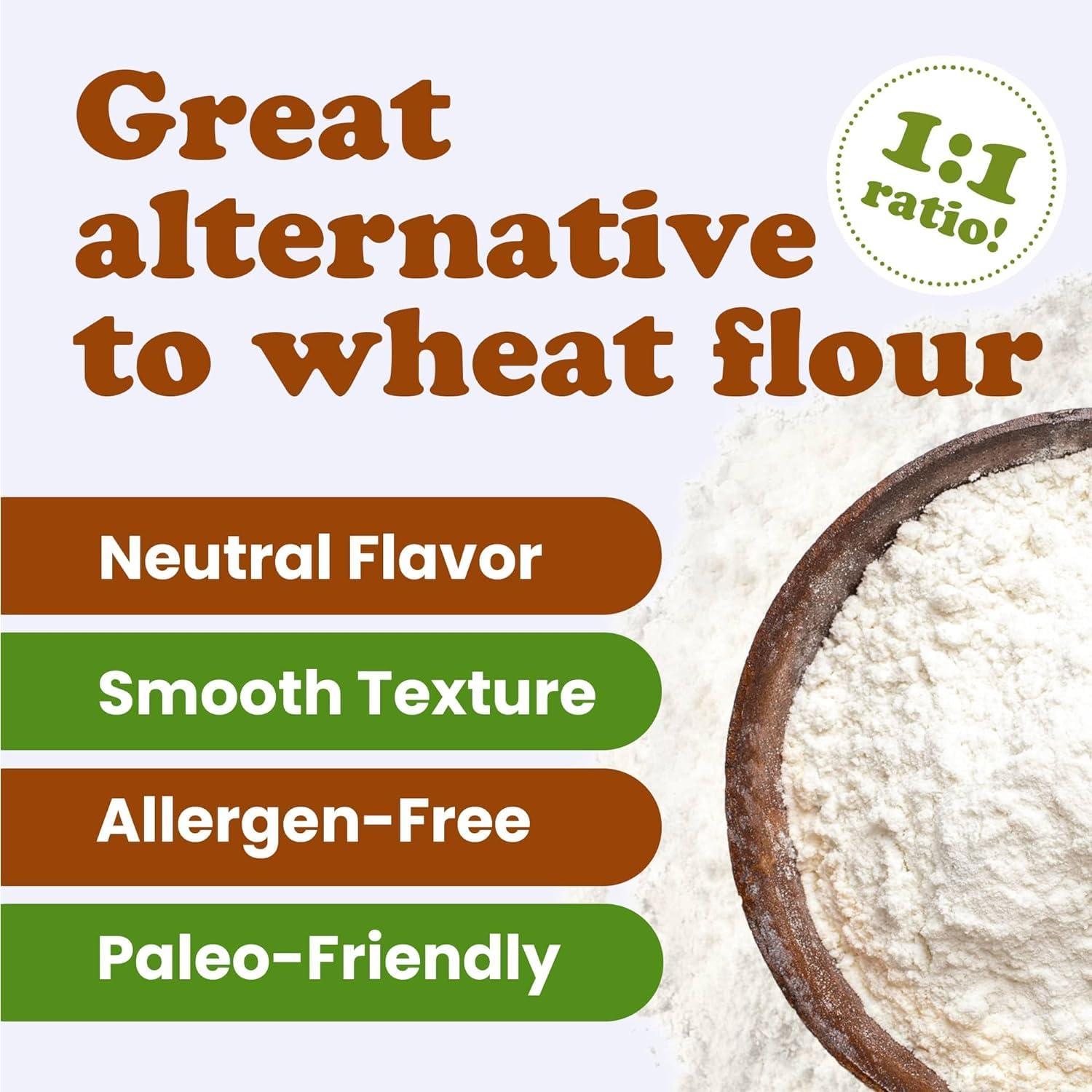 Food to Live Food to Live Organic Tapioca Flour, 3 Pounds Non-GMO Finely Ground Tapioca Starch. Wheat and Rice Flour Substitute. All Purpose Thickening Agent for Baking, Sauces & Gravies. Vegan, Bulk