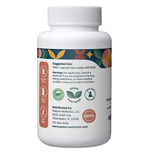 Pattern Wellness Pattern Wellness Maca Root for Men & Women - 10,000mg - Natural Mood & Wellness Enhancer - Unique Optimum Blend for Fertility, Reproductive & Whole Body Health - 60 Vegan Capsules
