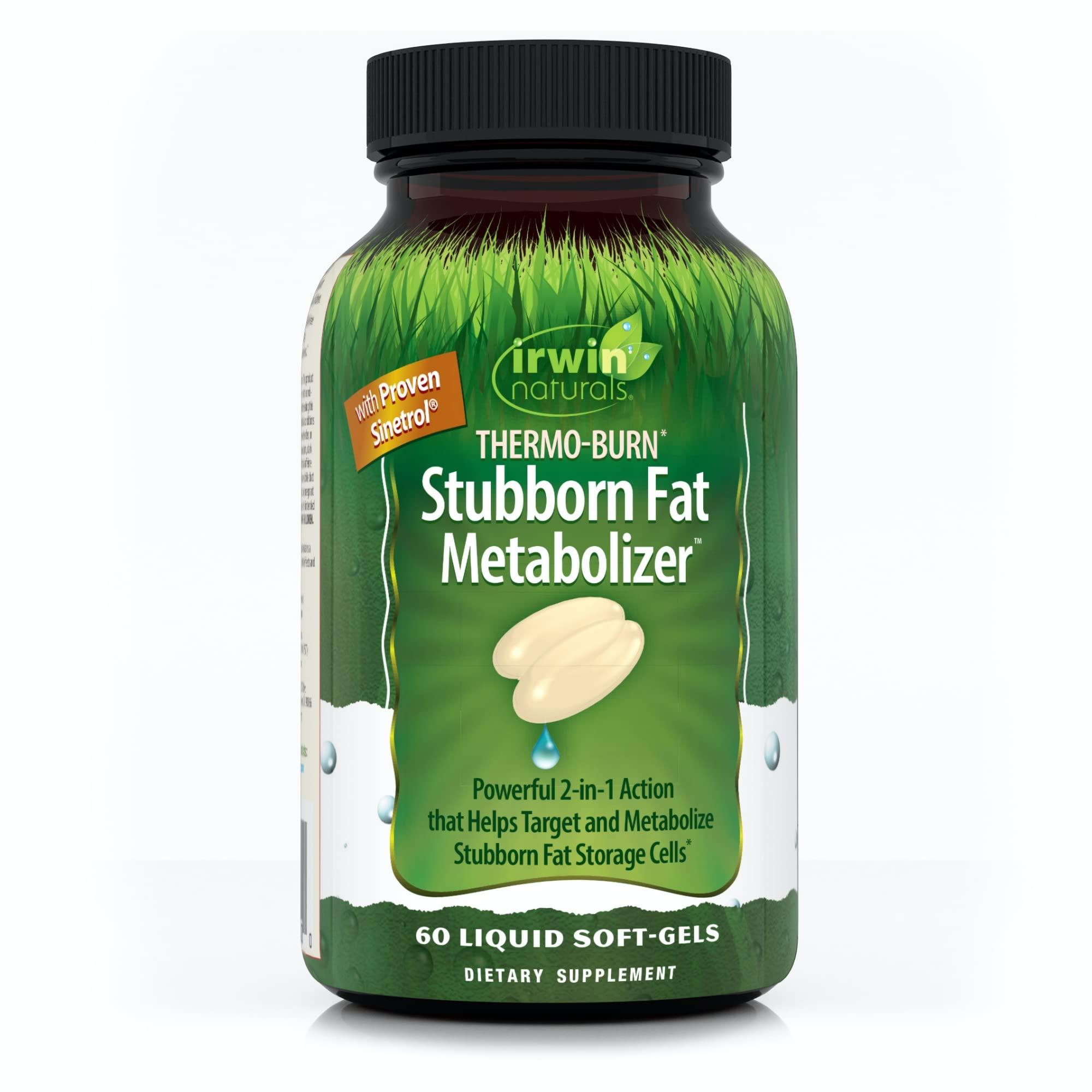 Irwin Naturals Irwin Naturals Thermo-Burn Stubborn Fat Metabolizer - 60 Liquid Soft-Gels - Combines Green Tea Extract (EGCG), MCT Oil & Caffeine - 20 Servings