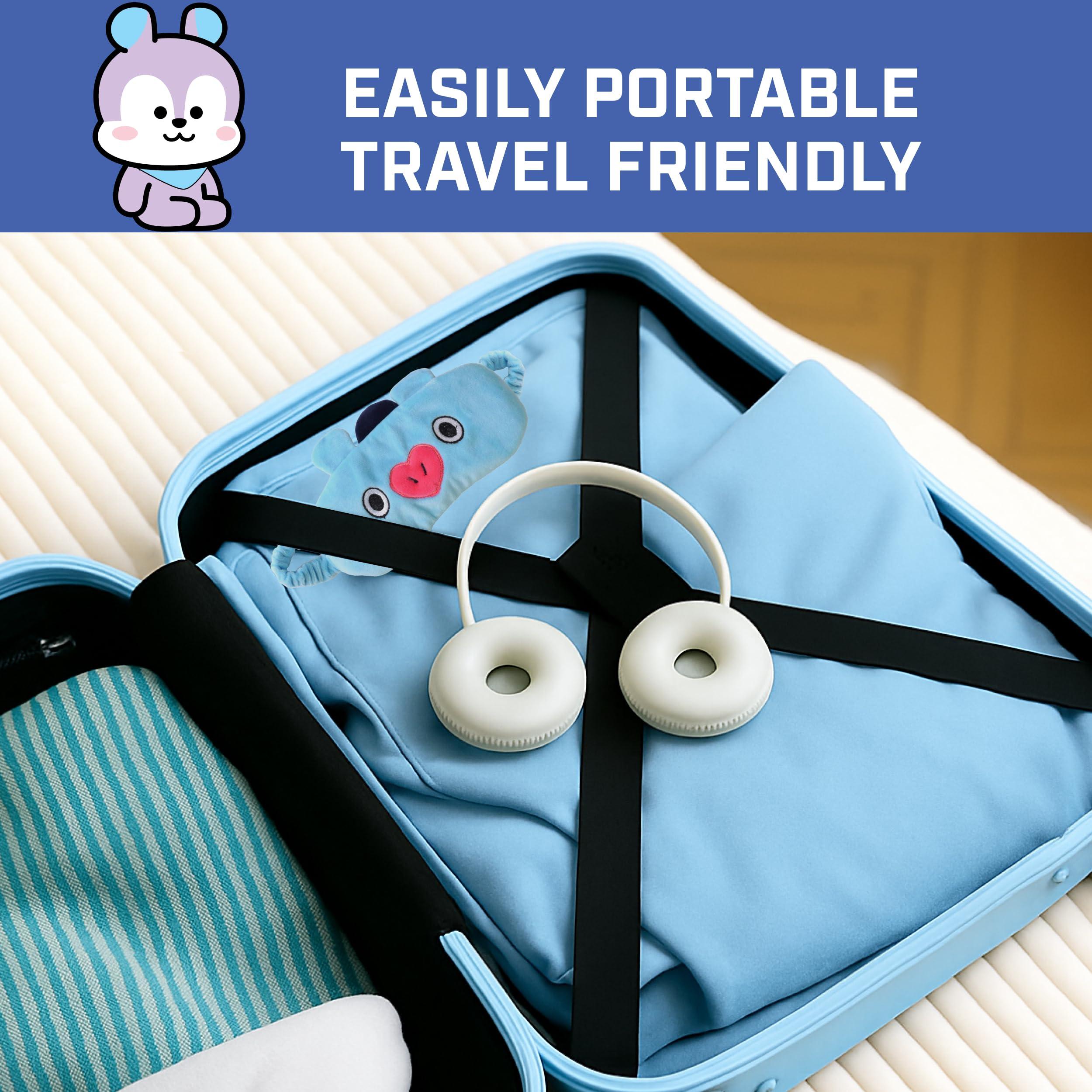 Concept One BT21 LINE Friends MANG Sleep Mask, Eye Cover Blindfold for Sleeping, Blue, One Size