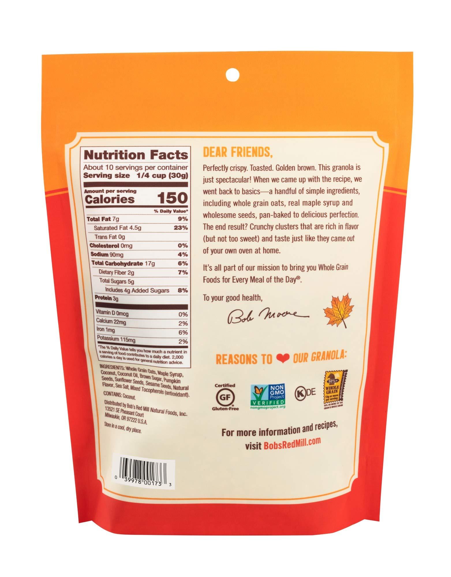 Bob's Red Mill Bob\'s Red Mill Maple Sea Salt Granola, 11oz (Pack of 6) - Non GMO, Whole Grain, Kosher