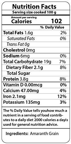 PRIMAL HARVEST Organic Whole Grain 100% Natural Amaranth Seeds non-GMO RAW (6 LB)