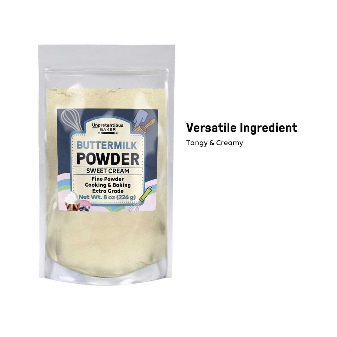Unpretentious Unpretentious Buttermilk Powder, Made from Sweet Cream, Fine Powder, Cooking & Baking (8 Ounce)