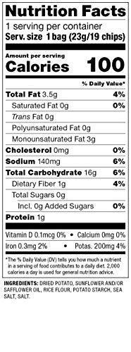 popchips Popchips Potato Chips, Sea Salt Flavor, 0.8oz (Pack of 24)