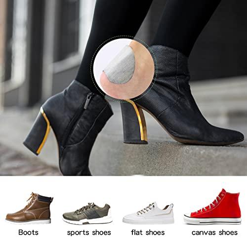 Huethy Back of Heel Cushion Pads, Adhesive Heel Grips Inserts for Boots, Loose Shoes Too Big, Reusable Heel Guards Liners for Women Men, Improve Shoe Fit,8PCS-Gray
