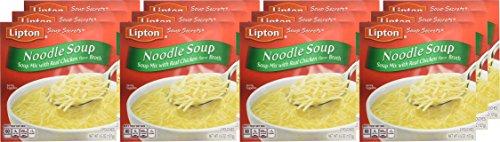 Lipton SOUP SECRETS Lipton Instant Soup Mix For a Warm Bowl of Soup Noodle Soup Made With Real Chicken Broth Flavor 4.5 oz, Pack of 12
